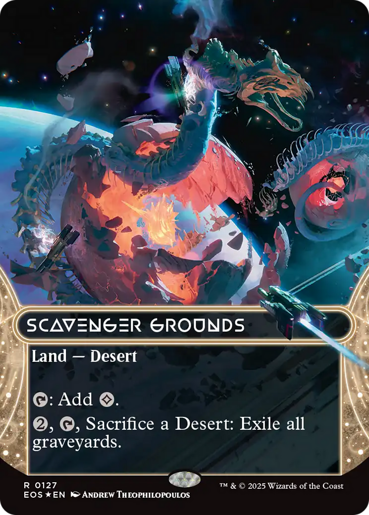 Scavenger Grounds (0127) (Borderless) (Galaxy Foil) [Edge of Eternities: Stellar Sights] | Gear Gaming Fayetteville
