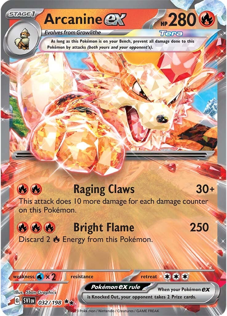 Arcanine ex (032/198) [Scarlet & Violet: Base Set] | Gear Gaming Fayetteville