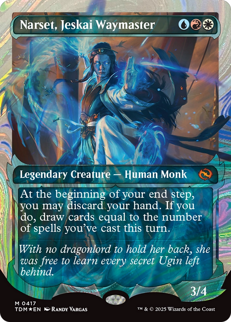 Narset, Jeskai Waymaster (Showcase) (Halo Foil) [Tarkir: Dragonstorm] | Gear Gaming Fayetteville