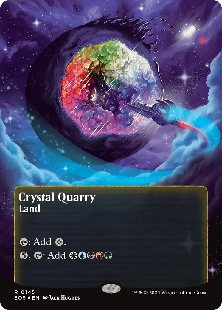 Crystal Quarry (0145) (Borderless) (Galaxy Foil) [Edge of Eternities: Stellar Sights] | Gear Gaming Fayetteville