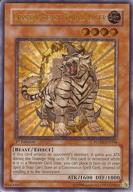 Crystal Beast Topaz Tiger [FOTB-EN004] Ultimate Rare | Gear Gaming Fayetteville