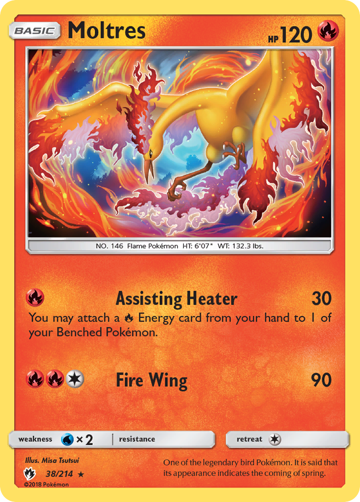 Moltres (38/214) (Reverse Holo) [Sun & Moon: Lost Thunder] | Gear Gaming Fayetteville