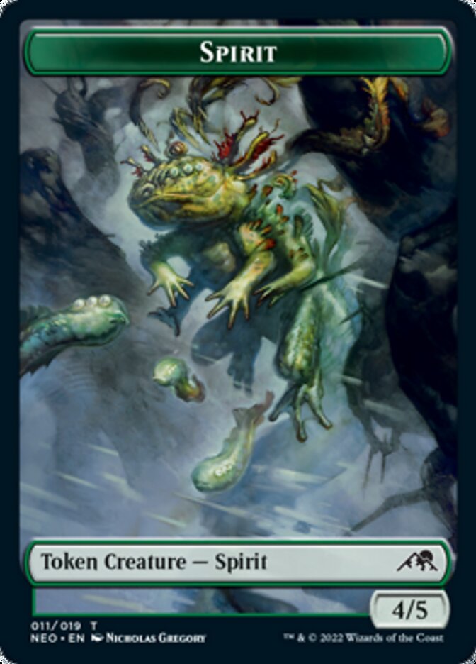 Samurai // Spirit (011) Double-Sided Token [Kamigawa: Neon Dynasty Tokens] | Gear Gaming Fayetteville