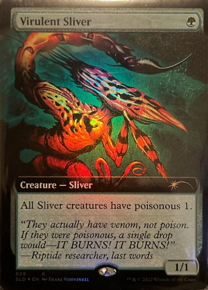Virulent Sliver (Extended Art) [Secret Lair Drop Promos] | Gear Gaming Fayetteville