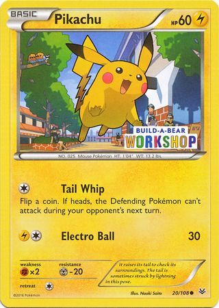 Pikachu (20/108) (Build A Bear Workshop Exclusive) [Miscellaneous Cards] | Gear Gaming Fayetteville