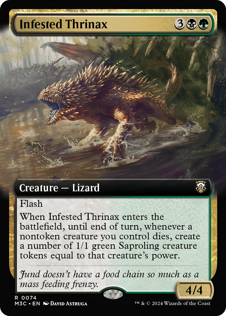 Infested Thrinax (Extended Art) (Ripple Foil) [Modern Horizons 3 Commander] | Gear Gaming Fayetteville