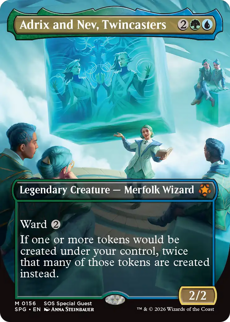 Adrix and Nev, Twincasters (Borderless) [Secrets of Strixhaven Special Guests] | Gear Gaming Fayetteville