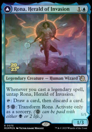 Rona, Herald of Invasion // Rona, Tolarian Obliterator [March of the Machine Prerelease Promos] | Gear Gaming Fayetteville