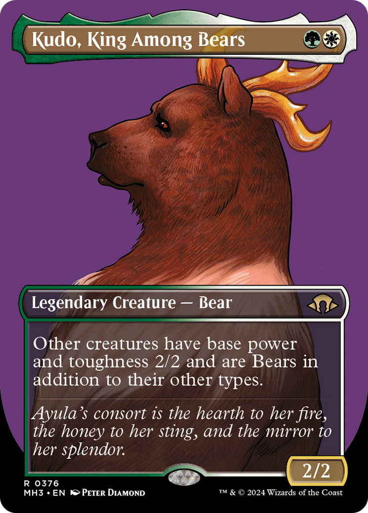 Kudo, King Among Bears (Borderless) [Modern Horizons 3] | Gear Gaming Fayetteville