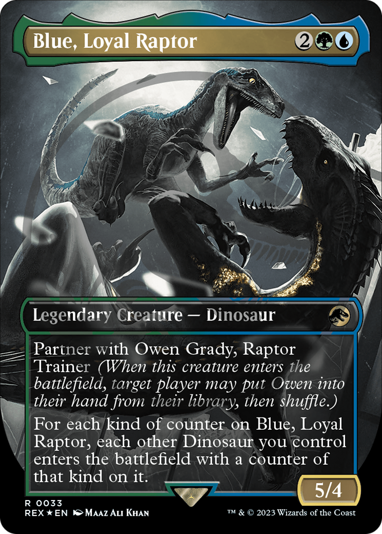 Blue, Loyal Raptor (Emblem) (Borderless) [Jurassic World Collection Tokens] | Gear Gaming Fayetteville