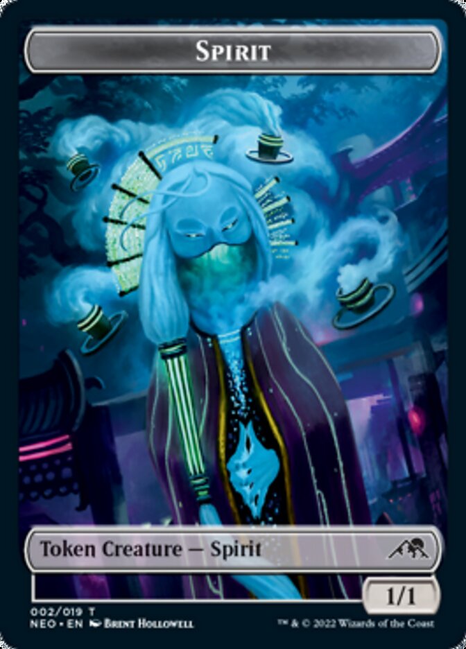 Spirit Token (002) [Kamigawa: Neon Dynasty Tokens] | Gear Gaming Fayetteville