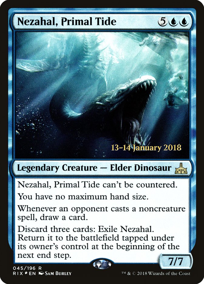 Nezahal, Primal Tide [Rivals of Ixalan Prerelease Promos] | Gear Gaming Fayetteville