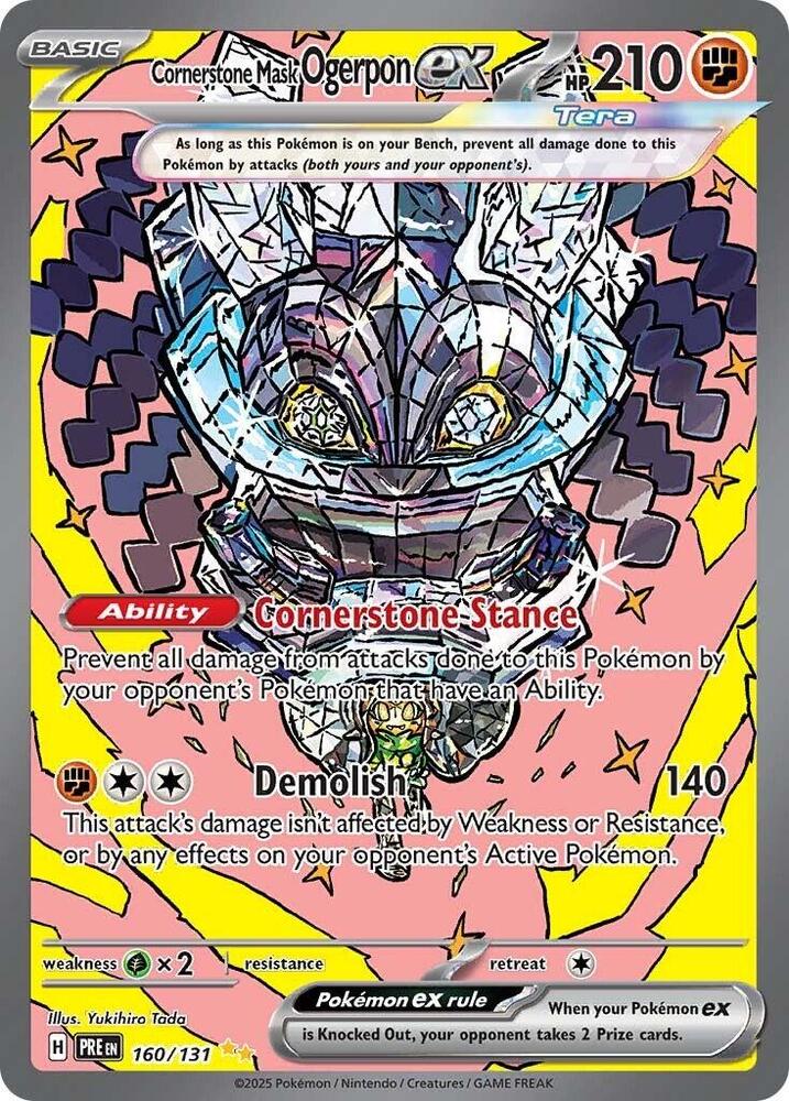 Cornerstone Mask Ogerpon ex (160/131) [Scarlet & Violet: Prismatic Evolutions] | Gear Gaming Fayetteville