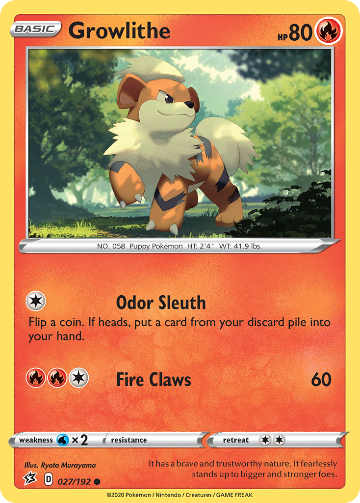 Growlithe (027/192) [Sword & Shield: Rebel Clash] | Gear Gaming Fayetteville