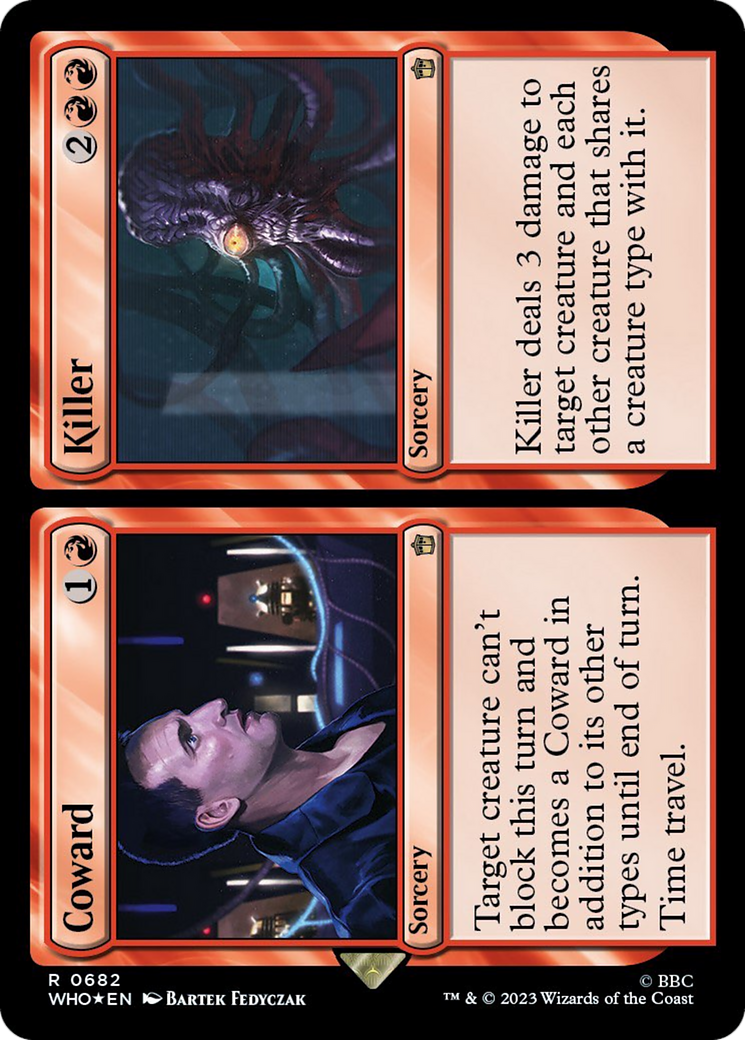 Coward // Killer (Surge Foil) [Doctor Who] | Gear Gaming Fayetteville