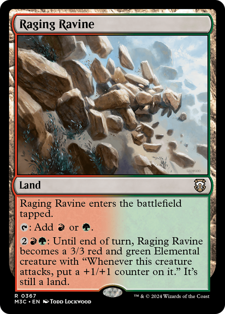 Raging Ravine (Ripple Foil) [Modern Horizons 3 Commander] | Gear Gaming Fayetteville