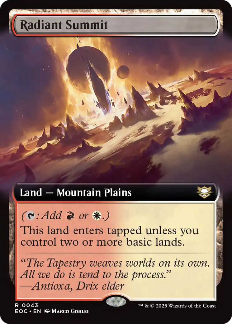 Radiant Summit (Extended Art) [Edge of Eternities Commander] | Gear Gaming Fayetteville