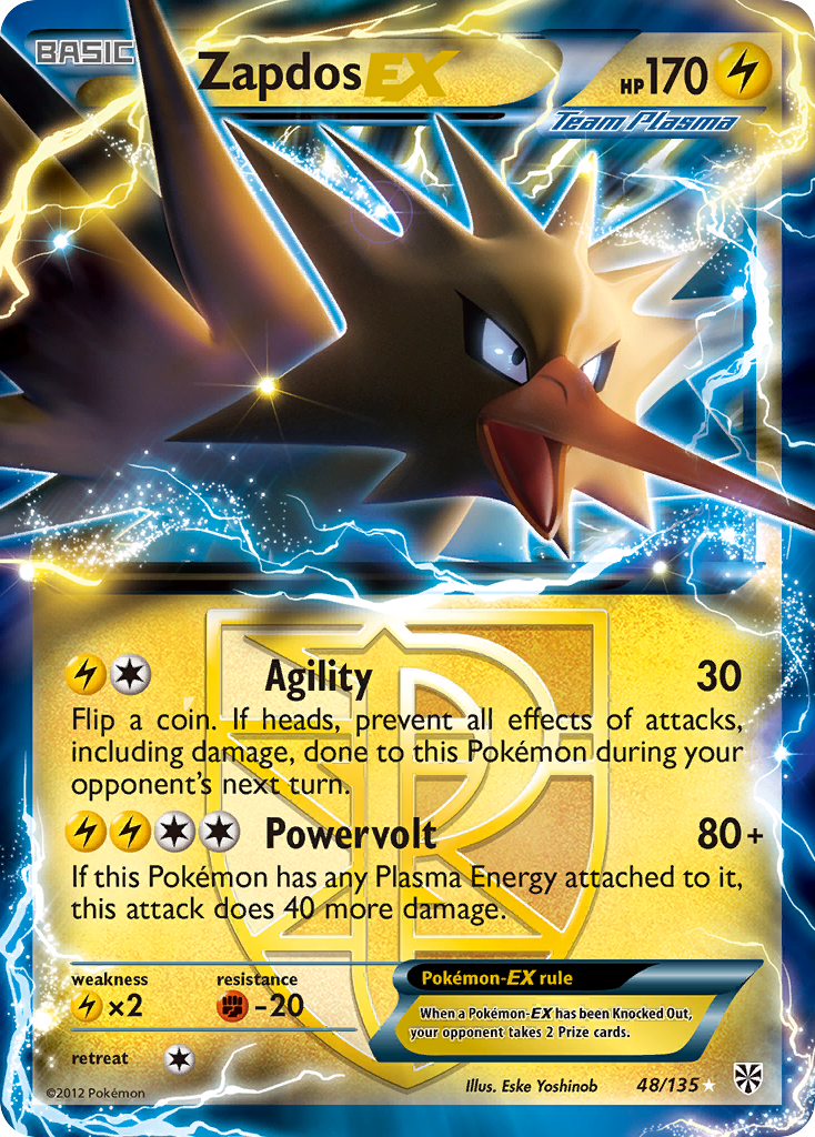Zapdos EX (48/135) [Black & White: Plasma Storm] | Gear Gaming Fayetteville
