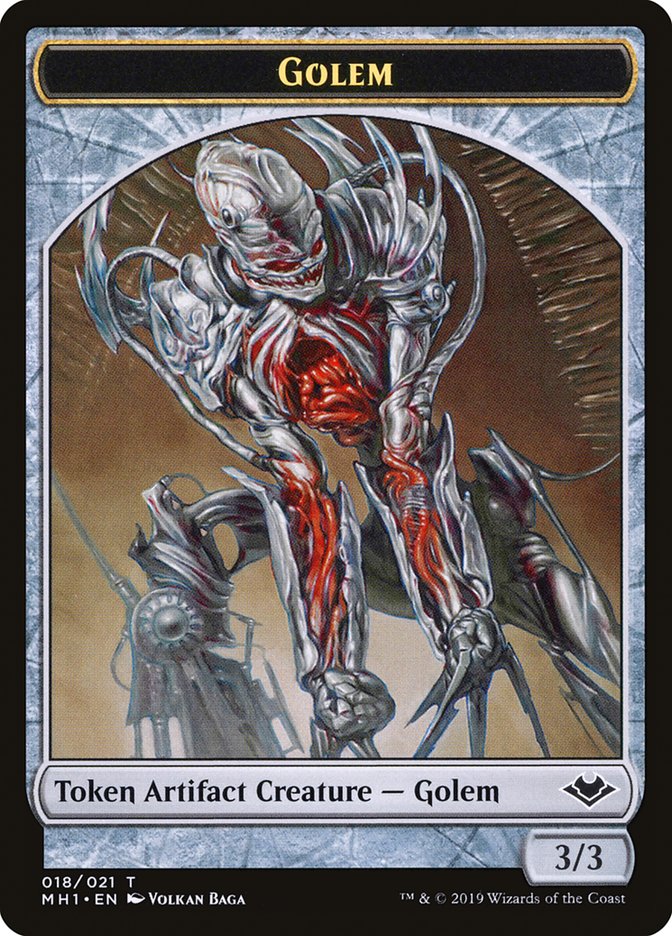 Soldier (004) // Golem (018) Double-Sided Token [Modern Horizons Tokens] | Gear Gaming Fayetteville