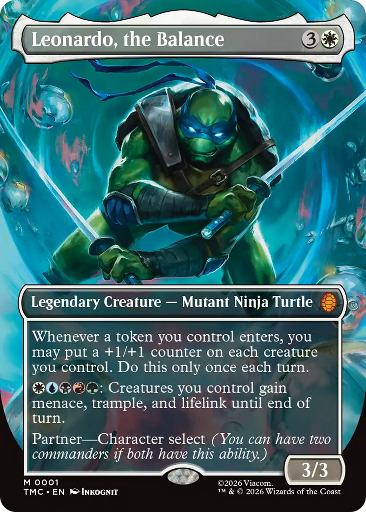 Leonardo, the Balance (Borderless) [Teenage Mutant Ninja Turtles Commander] | Gear Gaming Fayetteville