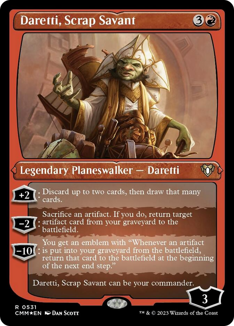 Daretti, Scrap Savant (Foil Etched) [Commander Masters] | Gear Gaming Fayetteville