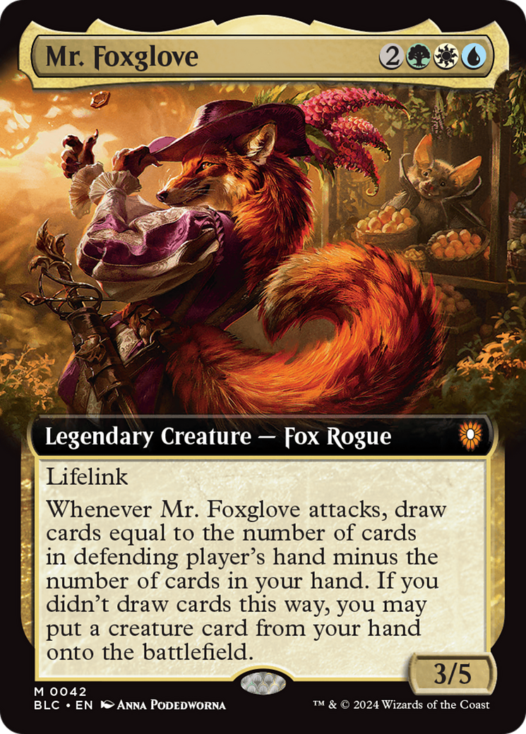 Mr. Foxglove (Extended Art) [Bloomburrow Commander] | Gear Gaming Fayetteville