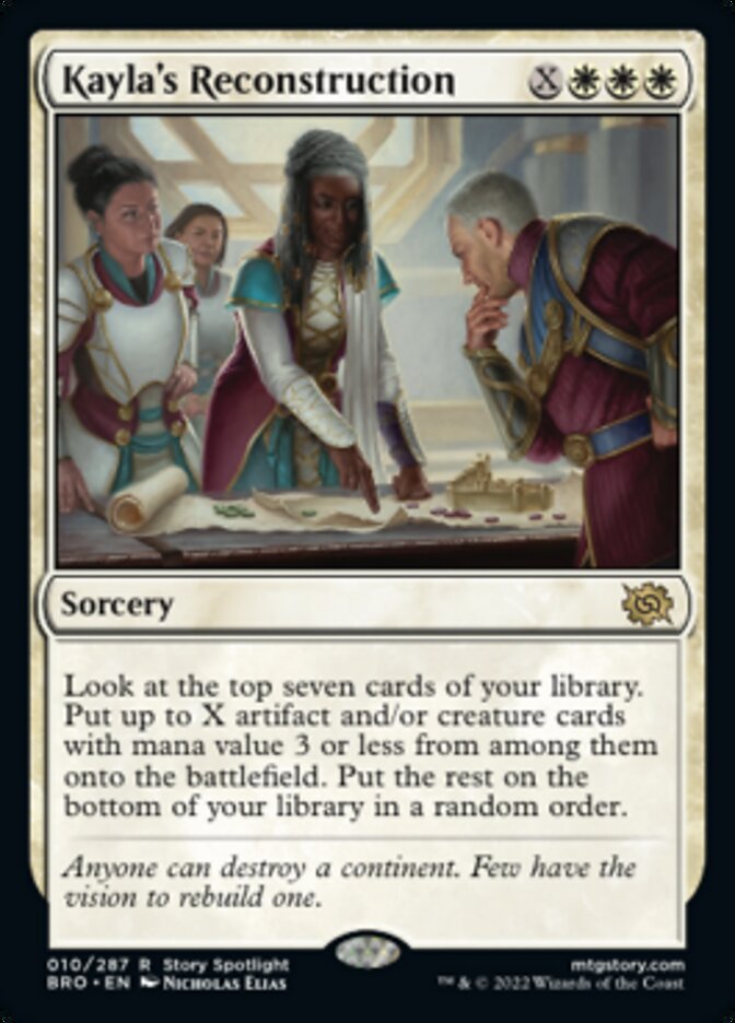 Kayla's Reconstruction (Promo Pack) [The Brothers' War Promos] | Gear Gaming Fayetteville