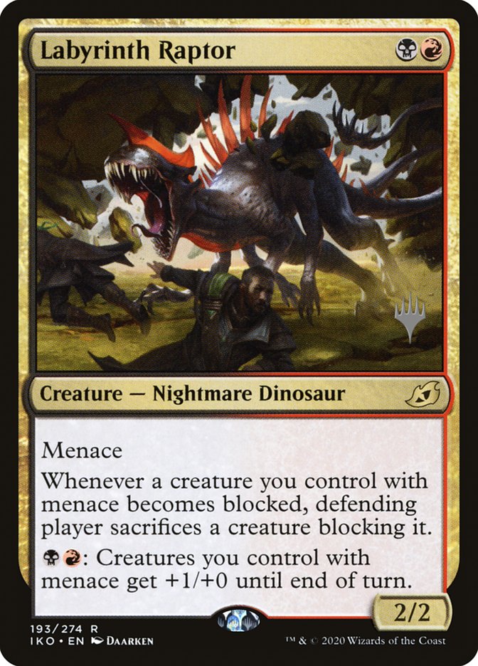 Labyrinth Raptor (Promo Pack) [Ikoria: Lair of Behemoths Promos] | Gear Gaming Fayetteville