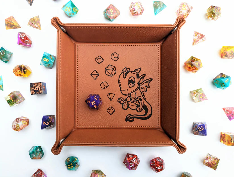 Vegan Leather Dice Rolling Tray | Gear Gaming Fayetteville