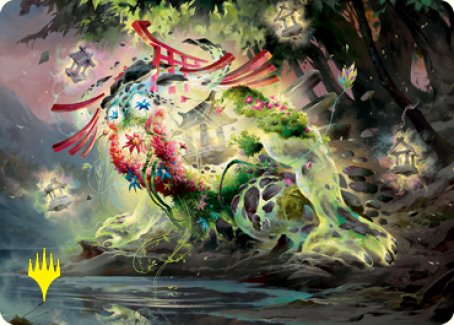 Go-Shintai of Life's Origin Art Card (Gold-Stamped Signature) [Kamigawa: Neon Dynasty Art Series] | Gear Gaming Fayetteville