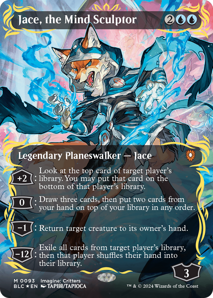 Jace, the Mind Sculptor (Borderless) (Raised Foil) [Bloomburrow Commander] | Gear Gaming Fayetteville