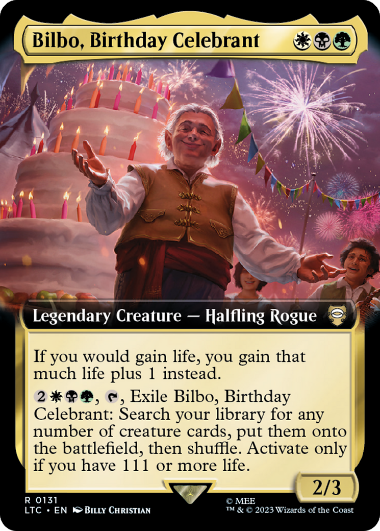 Bilbo, Birthday Celebrant (Extended Art) [The Lord of the Rings: Tales of Middle-Earth Commander] | Gear Gaming Fayetteville