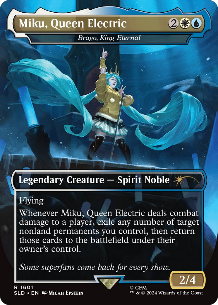 Miku, Queen Electric - Brago, King Eternal (Rainbow Foil) [Secret Lair Drop Series] | Gear Gaming Fayetteville