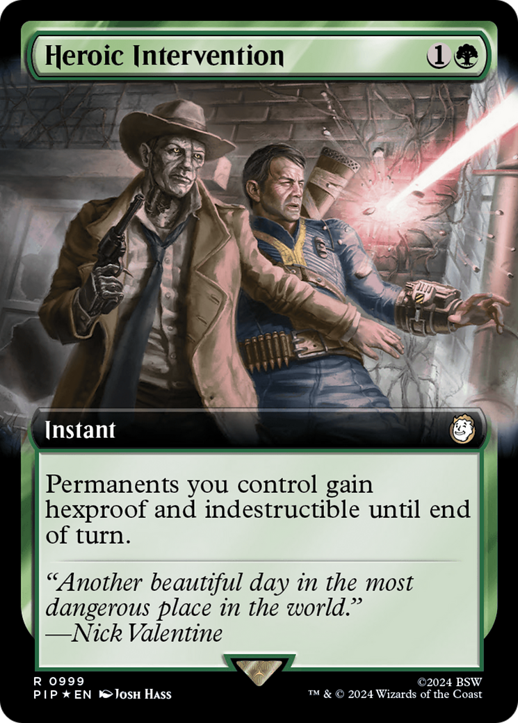 Heroic Intervention (Extended Art) (Surge Foil) [Fallout] | Gear Gaming Fayetteville