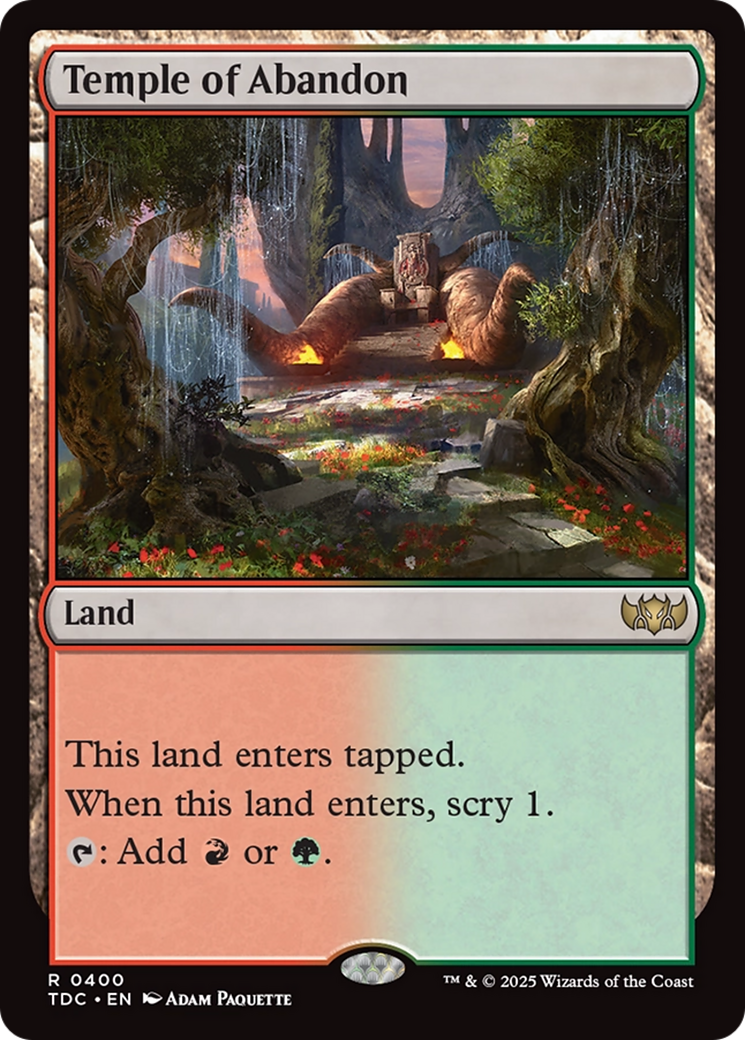 Temple of Abandon [Tarkir: Dragonstorm Commander] | Gear Gaming Fayetteville