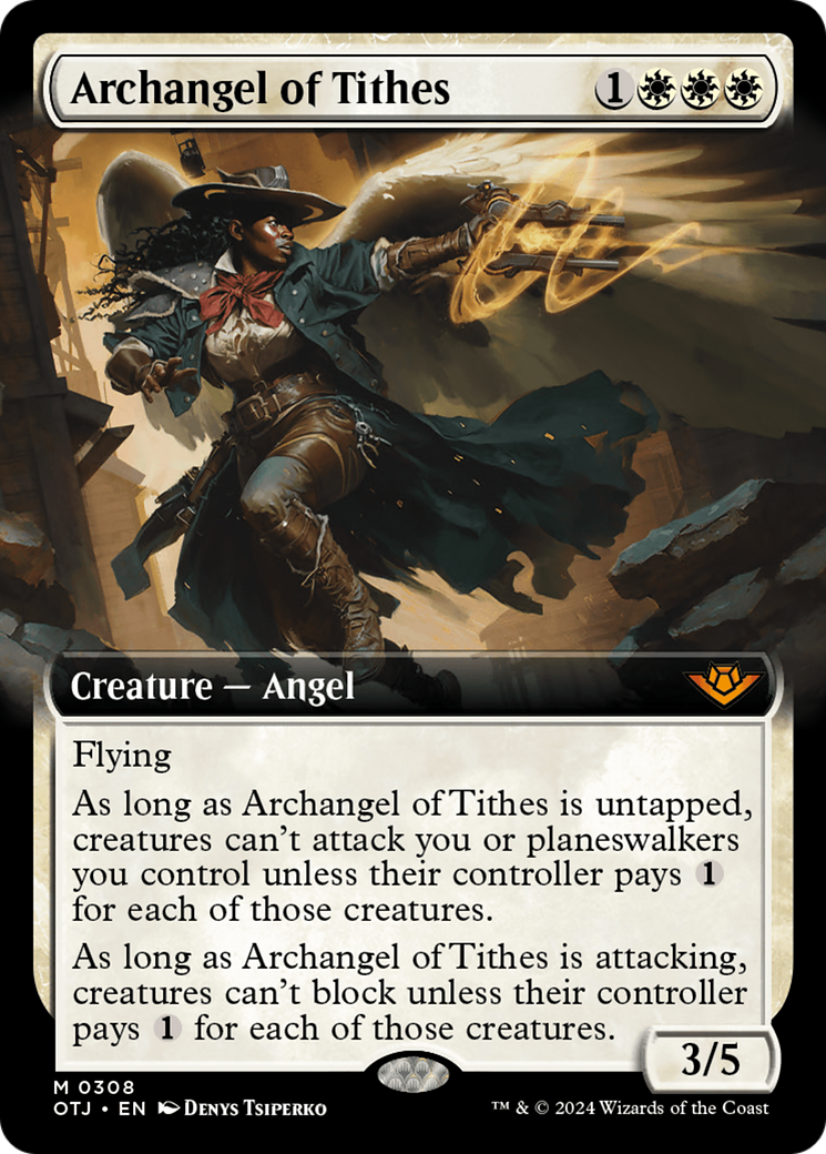 Archangel of Tithes (Extended Art) [Outlaws of Thunder Junction] | Gear Gaming Fayetteville