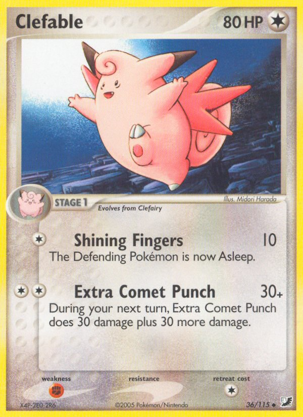 Clefable (36/115) [EX: Unseen Forces] | Gear Gaming Fayetteville