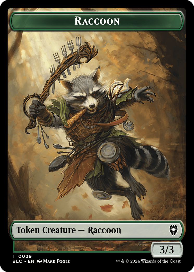 Rat // Raccoon Double-Sided Token [Bloomburrow Commander Tokens] | Gear Gaming Fayetteville