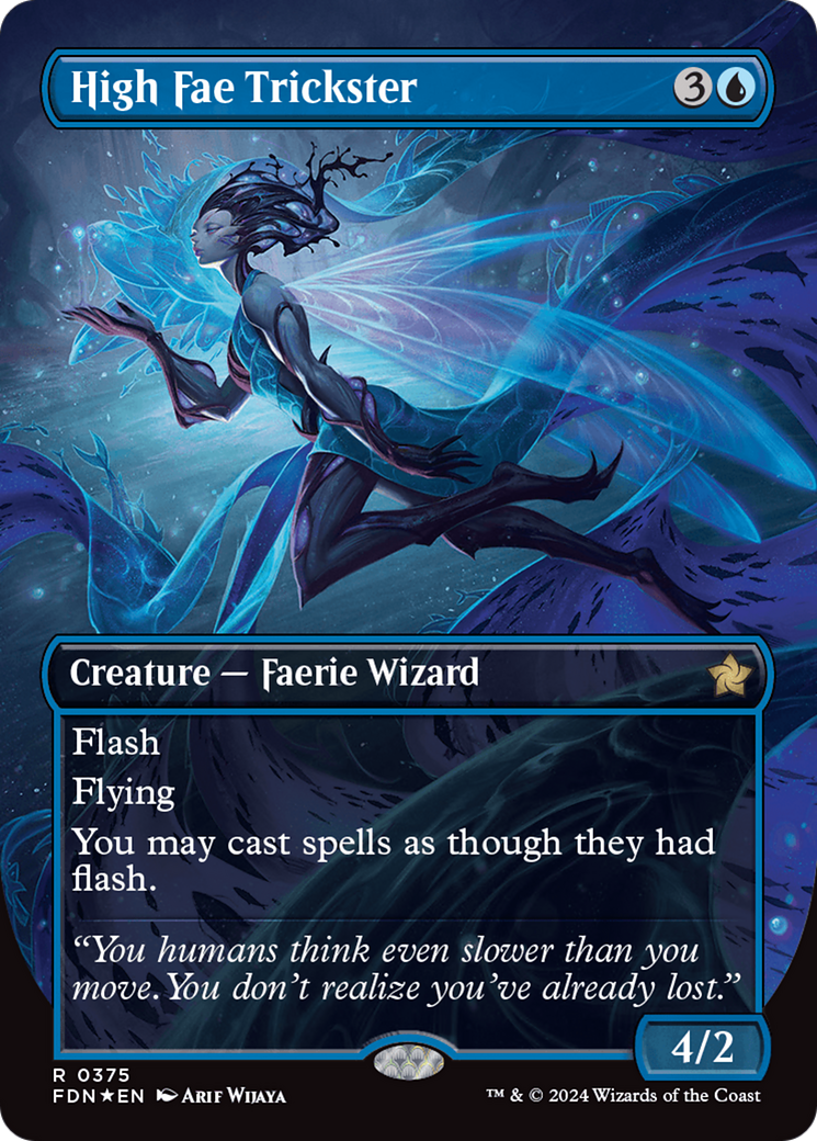 High Fae Trickster (Borderless) (Mana Foil) [Foundations] | Gear Gaming Fayetteville