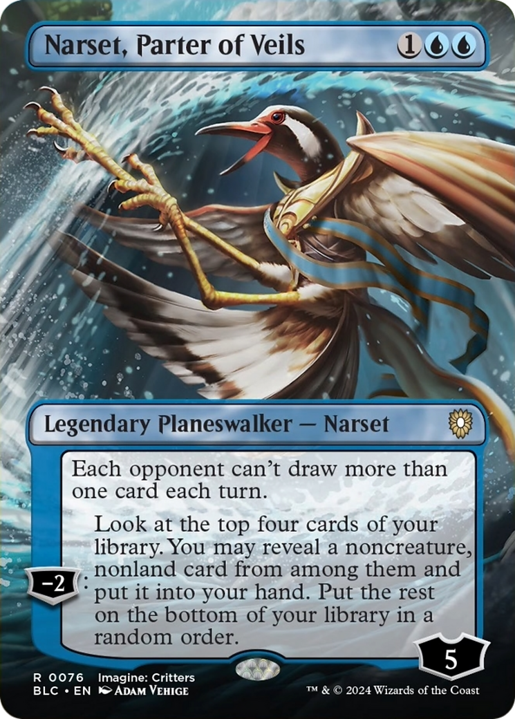 Narset, Parter of Veils (Borderless) [Bloomburrow Commander] | Gear Gaming Fayetteville