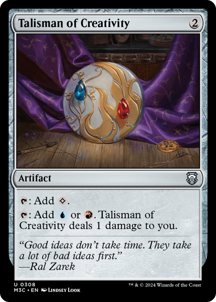 Talisman of Creativity (Ripple Foil) [Modern Horizons 3 Commander] | Gear Gaming Fayetteville