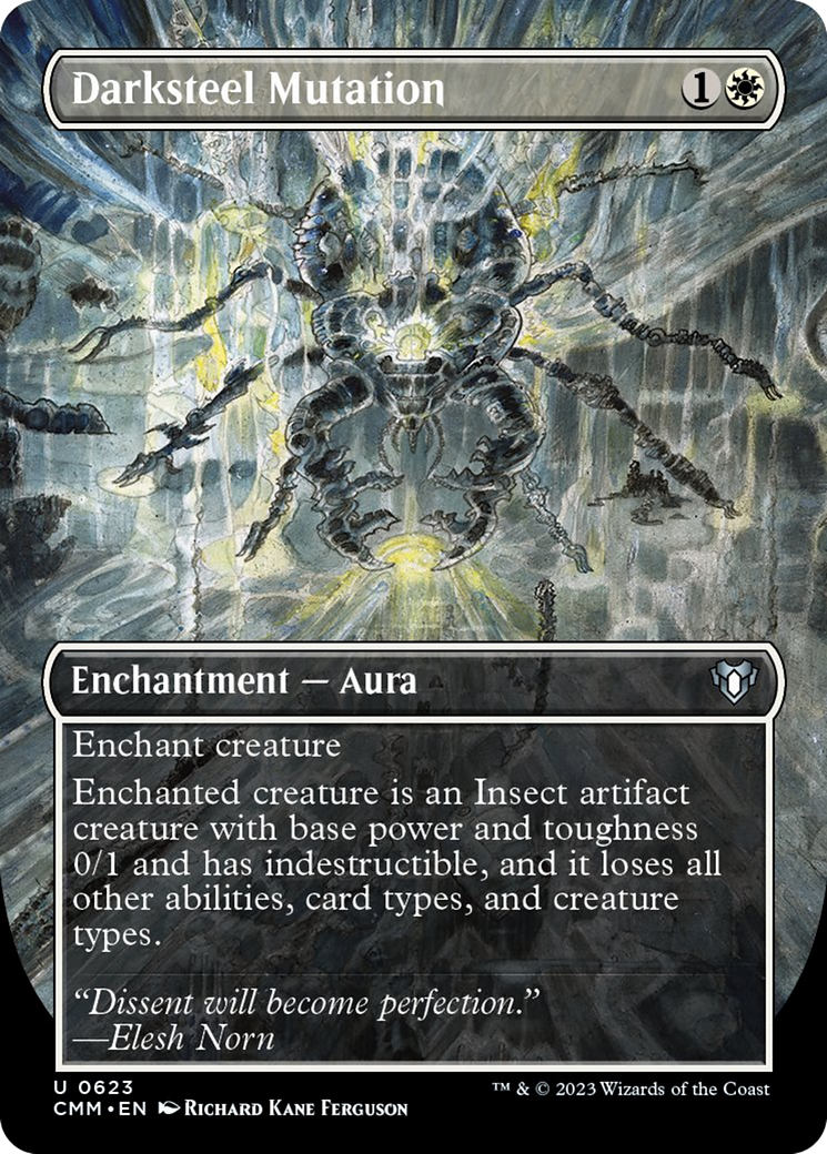 Darksteel Mutation (Borderless Alternate Art) [Commander Masters] | Gear Gaming Fayetteville