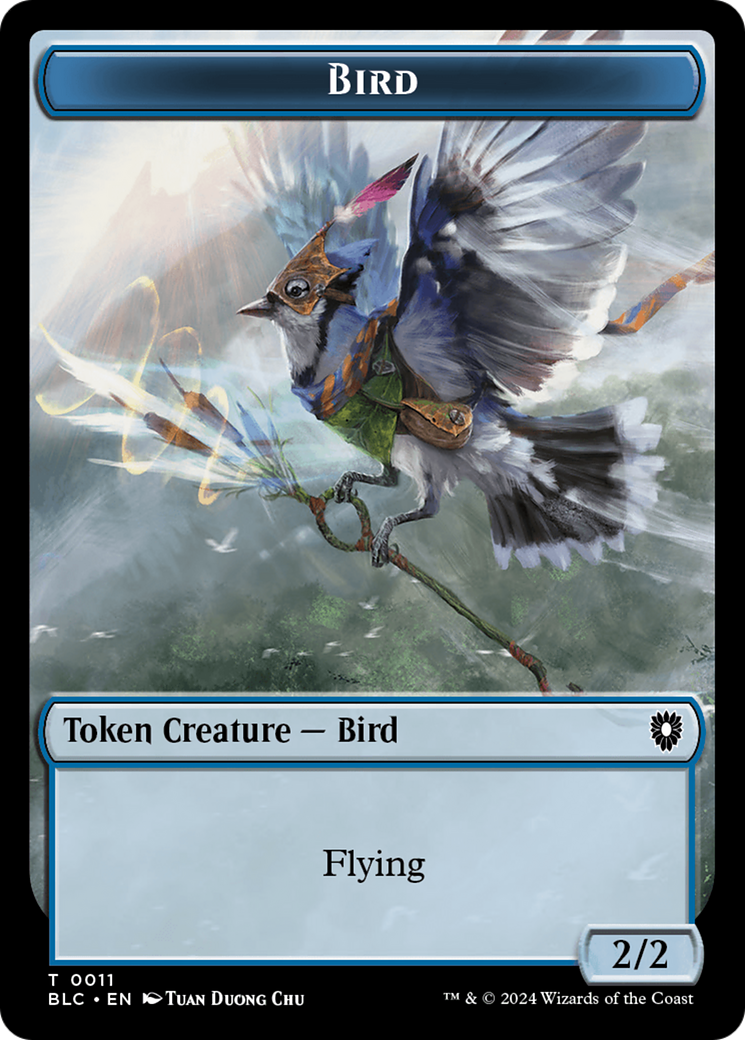 Bird (011) // Shark Double-Sided Token [Bloomburrow Commander Tokens] | Gear Gaming Fayetteville