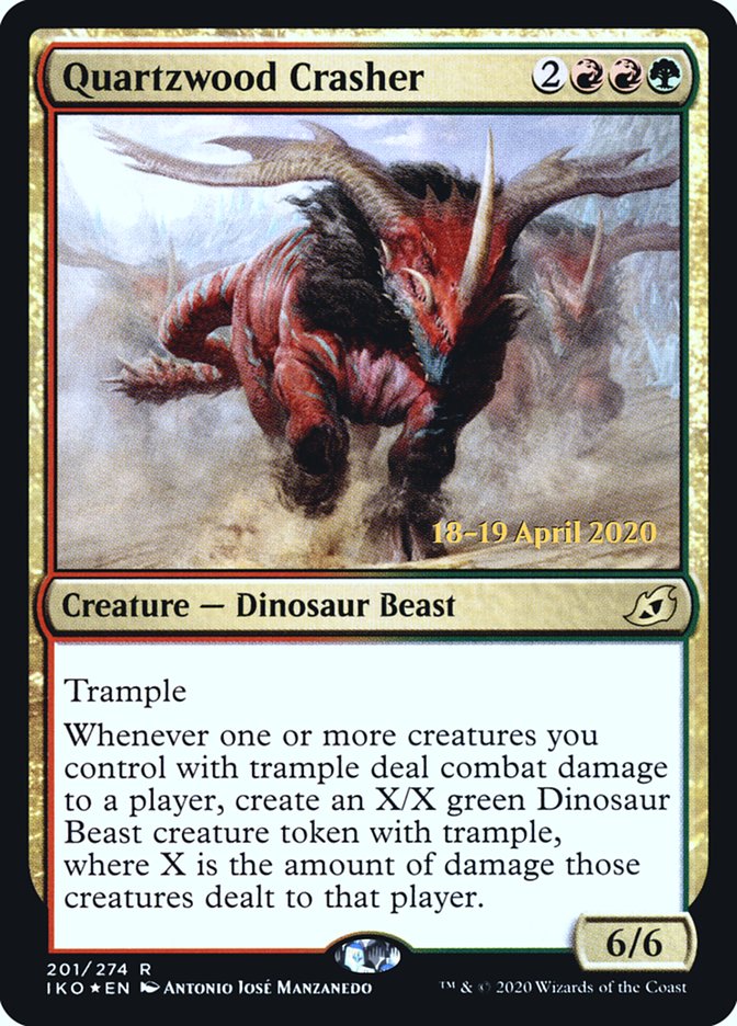 Quartzwood Crasher [Ikoria: Lair of Behemoths Prerelease Promos] | Gear Gaming Fayetteville