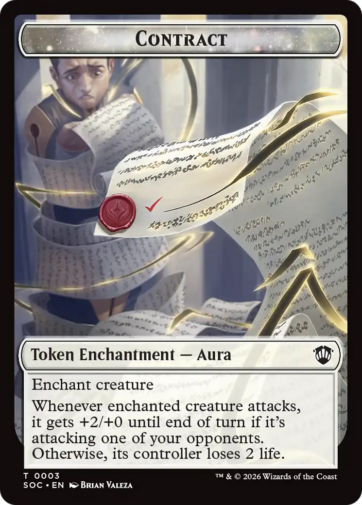 Contract // Copy Double-Sided Token [Secrets of Strixhaven Commander Tokens] | Gear Gaming Fayetteville