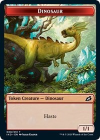 Dinosaur // Human Soldier (005) Double-Sided Token [Ikoria: Lair of Behemoths Tokens] | Gear Gaming Fayetteville