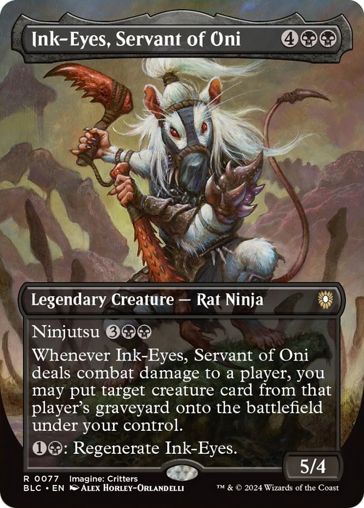 Ink-Eyes, Servant of Oni (Borderless) [Bloomburrow Commander] | Gear Gaming Fayetteville