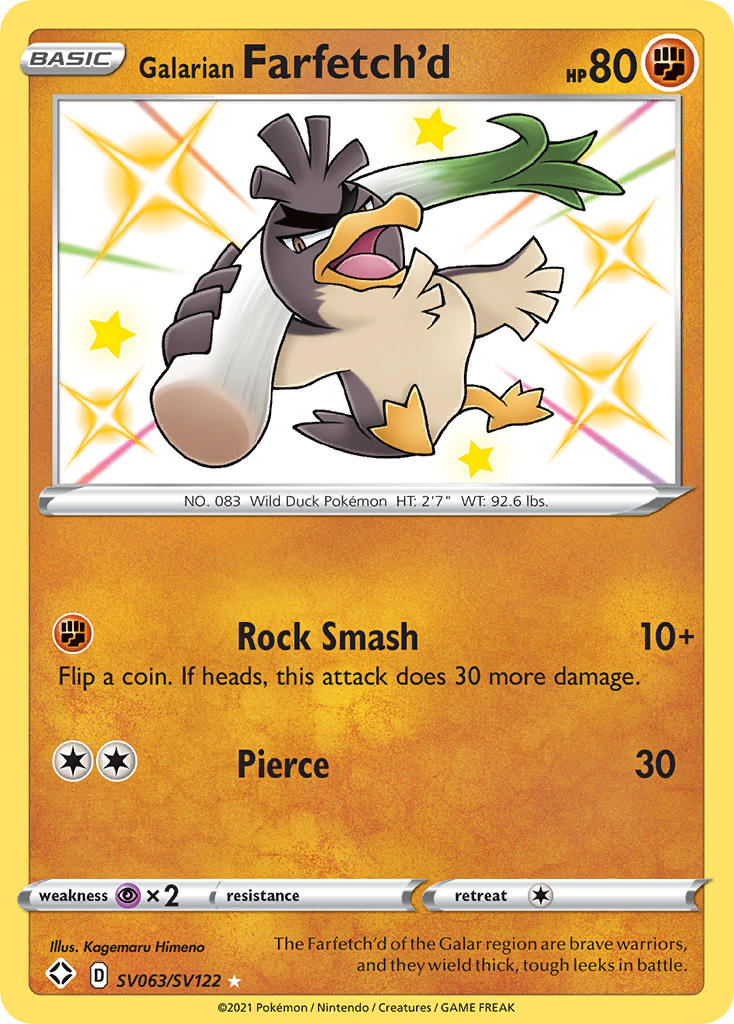 Galarian Farfetch'd (SV063/SV122) [Sword & Shield: Shining Fates] | Gear Gaming Fayetteville