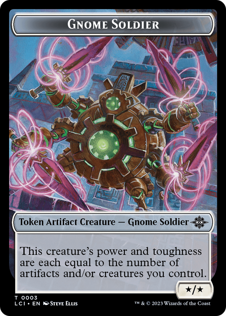 Gnome // Gnome Soldier Double-Sided Token [The Lost Caverns of Ixalan Tokens] | Gear Gaming Fayetteville