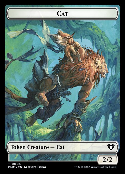 Spirit (0010) // Cat (0005) Double-Sided Token [Commander Masters Tokens] | Gear Gaming Fayetteville